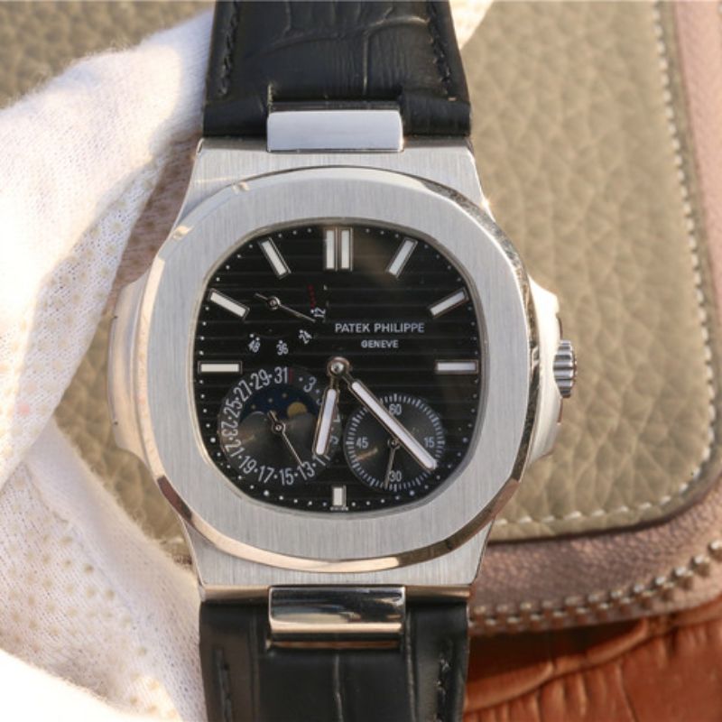 20181205094429337394 Replica Patek Philippe Nautilus Moonphase 5712G-001 Black Dial - Image 1
