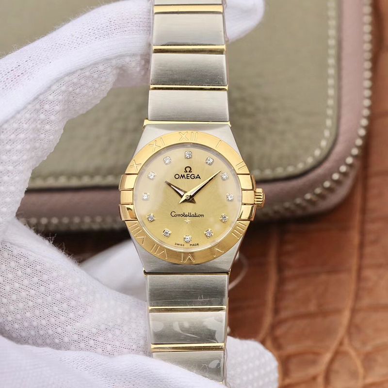 20190427133520687773 Replica Omega Constellation Ladies 27mm TW Factory Gold Dial - Image 1
