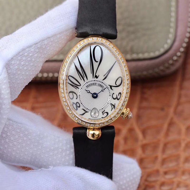 20190427174305607918 Replica Breguet Reine De Naples 8918BA/58/864.D00D Ladies ZF Factory Yellow Gold Mother Of Pearl Dial - Image 1