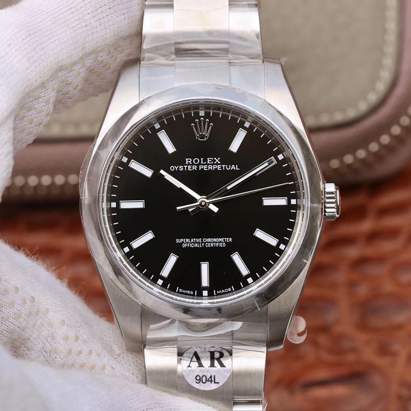 20190504110655763457 Replica Rolex Oyster Perpetual 114300 39mm AR Factory Black Dial - Image 1