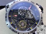 Replica Roger Dubuis Excalibur RDDBEX0549 BBR Factory Tourbillon White Leather Strap - Image 5