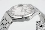 Replica Audemars Piguet Royal Oak Quartz 33MM 67651ST.ZZ.1261ST.01 ZF Factory White Dial Diamond Bezel - Image 7