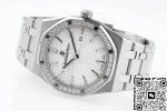 Replica Audemars Piguet Royal Oak Quartz 33MM 67651ST.ZZ.1261ST.01 ZF Factory White Dial Diamond Bezel - Image 8