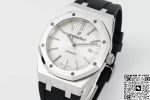 Replica Audemars Piguet Royal Oak 15400 APS Factory White Dial Silver Bezel - Image 4