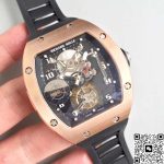 Replica Richard Mille RM001 Rose Gold Tourbillon JB Factory Black Dial - Image 3