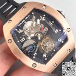 Replica Richard Mille RM001 Rose Gold Tourbillon JB Factory Black Dial - Image 5