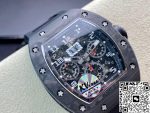 Replica Richard Mille RM011 KV Factory Black Rubber Strap - Image 3