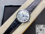 Replica RONDE DE CARTIER W6701010 AF Factory Leather Strap White Dial - Image 5