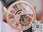 Replica Franck Muller Round Color Dreams Tourbillon 18K Rose Gold Diamond Dial - Image 5