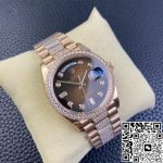 Replica Rolex Day Date M128345rbr-0041 EW Factory Brown Diamond Bezel - Image 3