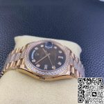 Replica Rolex Day Date M128345rbr-0041 EW Factory Brown Diamond Bezel - Image 5
