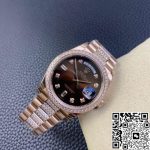 Replica Rolex Day Date M128345rbr-0041 EW Factory Brown Diamond Bezel - Image 8