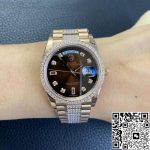 Replica Rolex Day Date M128345rbr-0041 EW Factory Brown Diamond Bezel - Image 11