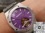 Replica Audemars Piguet Royal Oak Tourbillon 26522ST.OO.1220ST.01 R8 Factory Purple Dial - Image 12