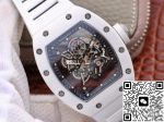Replica Richard Mille RM055 KV Factory V2 White Ceramic Skeleton Dial - Image 3