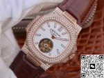 Replica Patek Philippe Nautilus Jumbo 5711 Rose Gold Tourbillon 2018 R8 Factory White Dial - Image 4