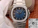 Replica Patek Philippe Nautilus 5711 PF Factory Diamond Bezel Blue Dial - Image 2