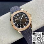 Replica Patek Philippe Aquanaut 5167R-001 3K Factory Brown Rubber Strap - Image 5