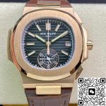Replica Patek Philippe Nautilus 5980 3K Factory V2 Brown Strap - Image 2