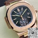 Replica Patek Philippe Nautilus 5980 3K Factory V2 Brown Strap - Image 3