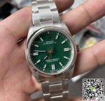 Replica Rolex Oyster Perpetual 41MM M124300-0005 VS Factory Green Stainless Steel - Image 4