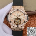 Replica Hublot Classic Fusion Rose Gold Tourbillon White Enamel Dial - Image 2