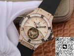 Replica Hublot Classic Fusion Rose Gold Tourbillon White Enamel Dial - Image 4