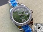 Replica Rolex Datejust 28MM BP Factory Diamond Bezel Green Dial - Image 3