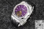 Replica Audemars Piguet Royal Oak Tourbillon R8 Factory Purple Dial - Image 3