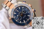 Replica Omega Seamaster Ocean Planet 600M 215.20.46.51.03.001 OM Factory Stainless Steel Strap - Image 6